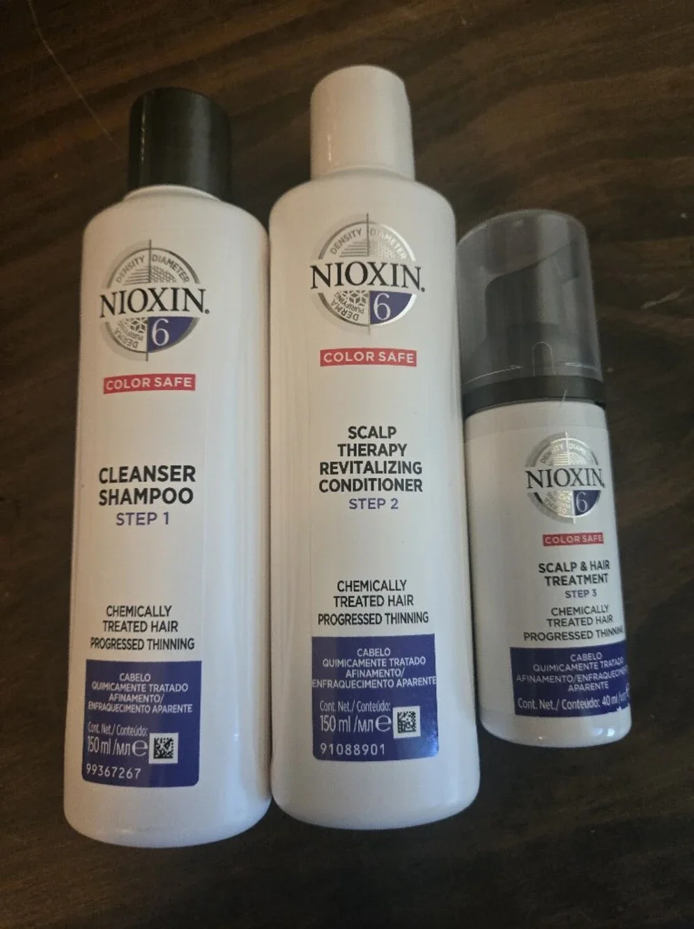 Nioxin 6 - 3 Step System -Scalp Therapy Cleanser, Conditioner & Treatment